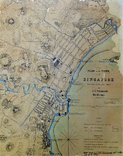 图一：1843年绘制的新加坡城市规划蓝图