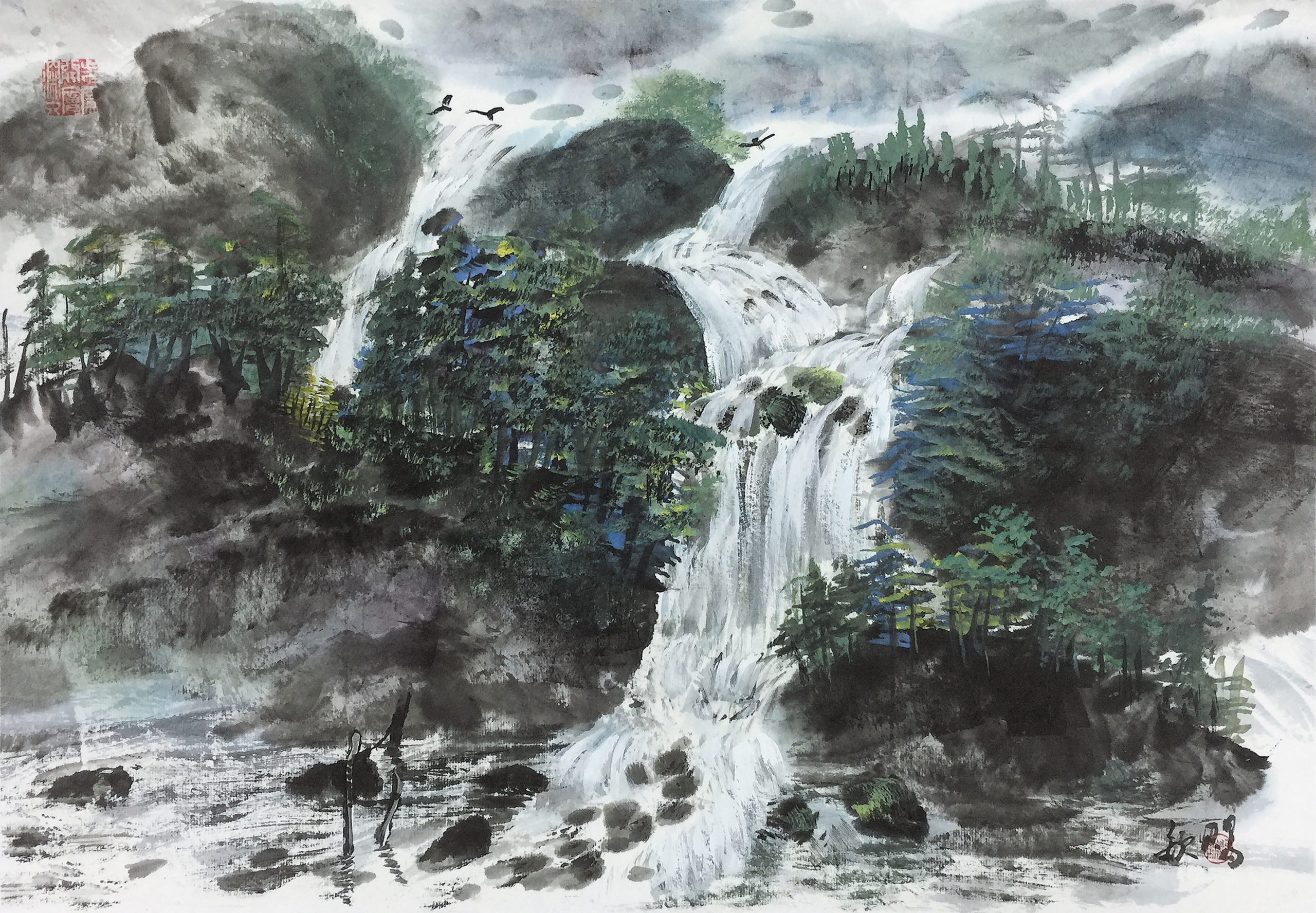 《春水迎雁归》